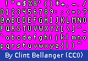 A monospaced bitmap font by Clint Bellanger (CC0)