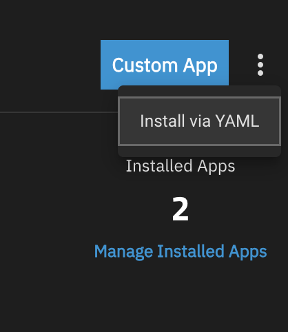 Install via YAML